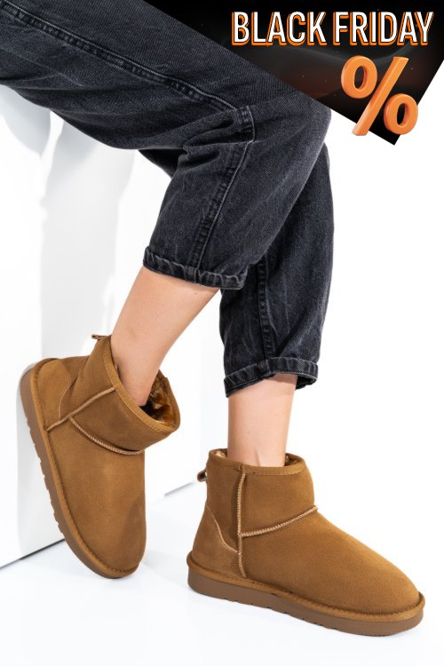 Barna fordított bőr bakancs is7h1201