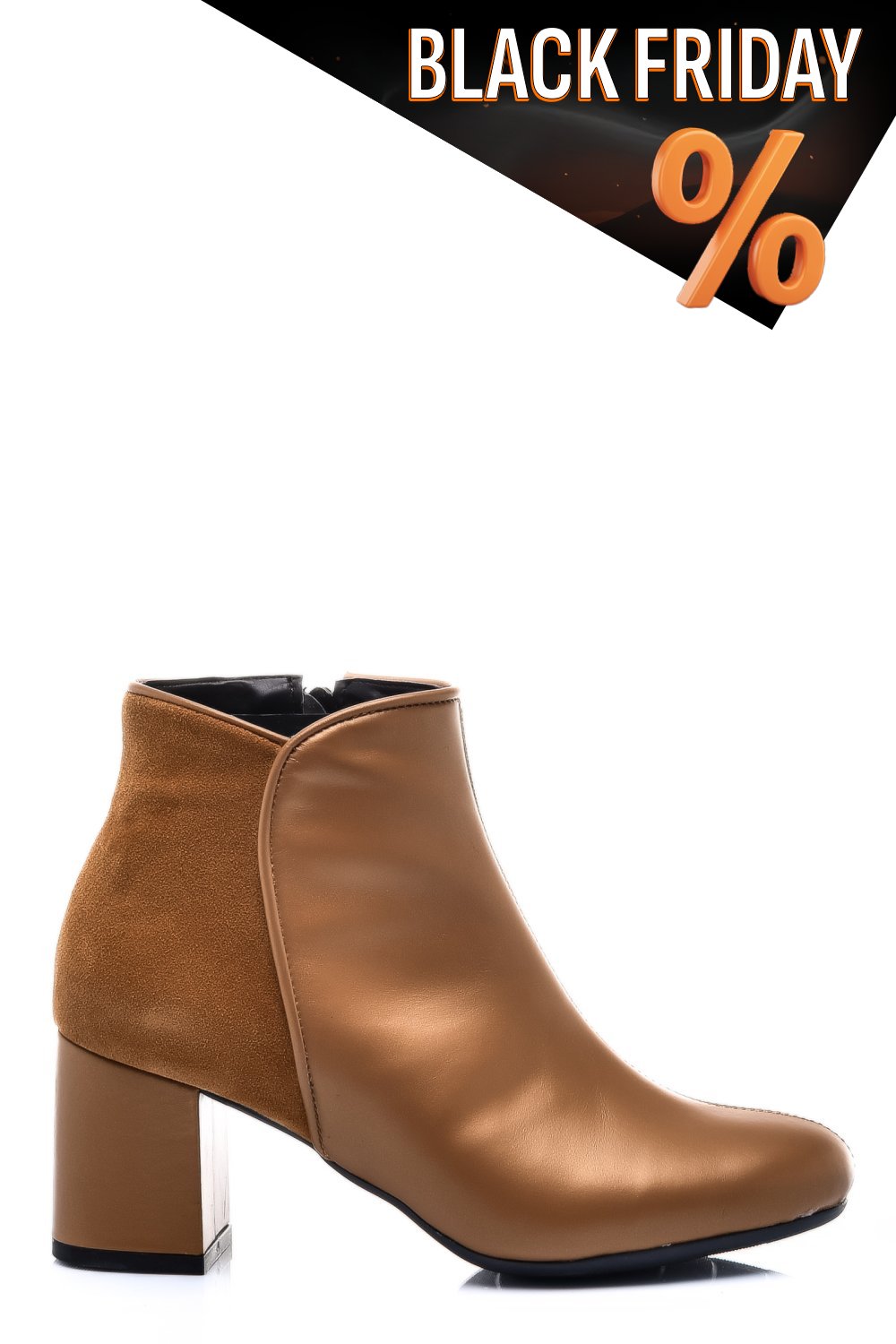 Barna természetes bőr bokacsizma 7s7h55