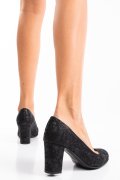 Fekete természetes bőr magassarkú cipők 1s7h600