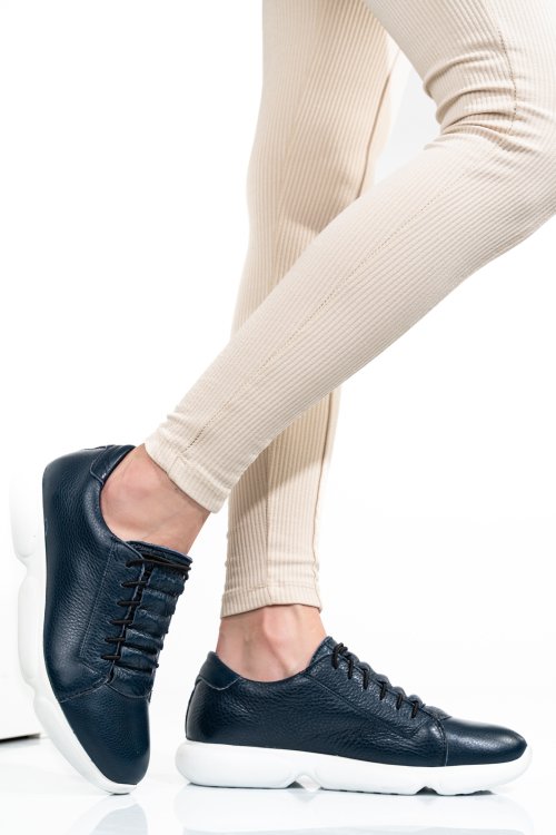 Kék természetes bőr sport cipők 1s7h68