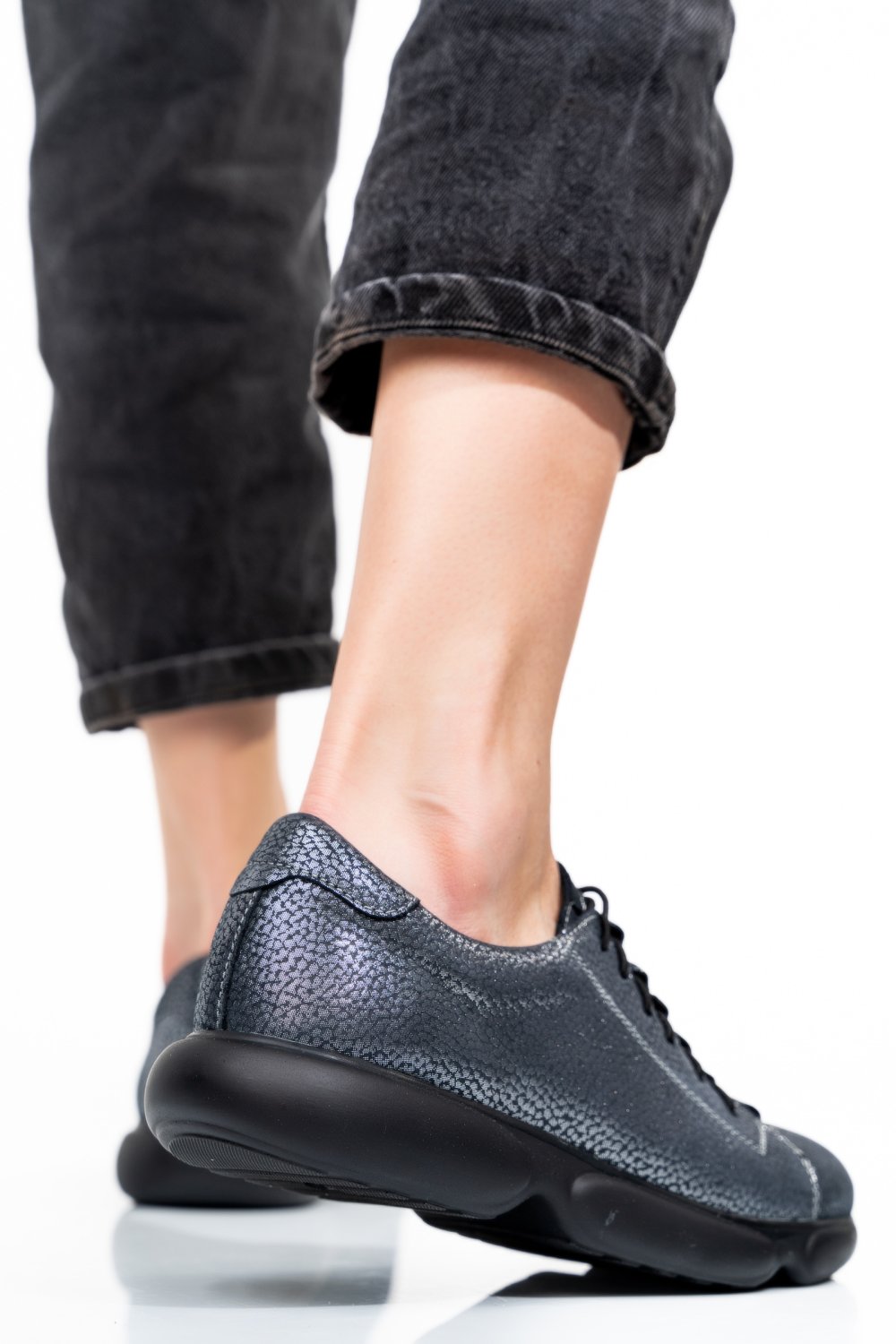 Szürke természetes bőr sport cipők 1s7h68