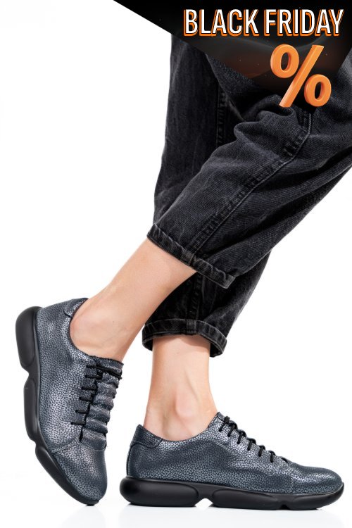 Szürke természetes bőr sport cipők 1s7h68