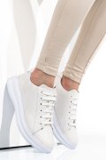 Fehér természetes bőr sport cipők 4s7h37