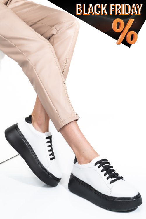 Fehér természetes bőr sport cipők 2s7h41-610np