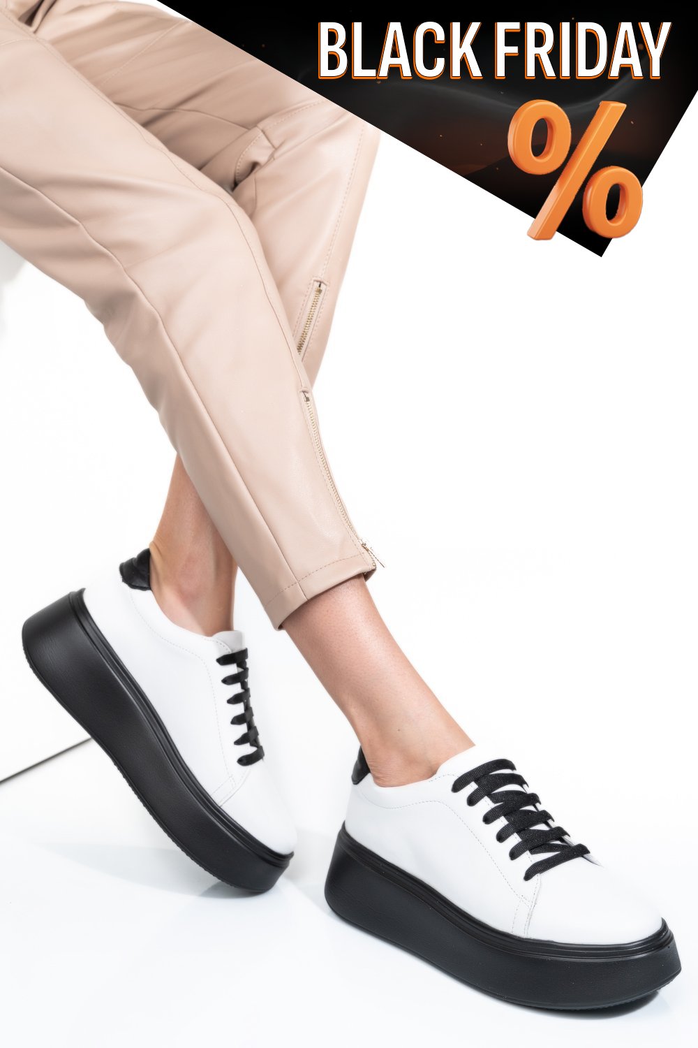 Fehér természetes bőr sport cipők 2s7h41-610np