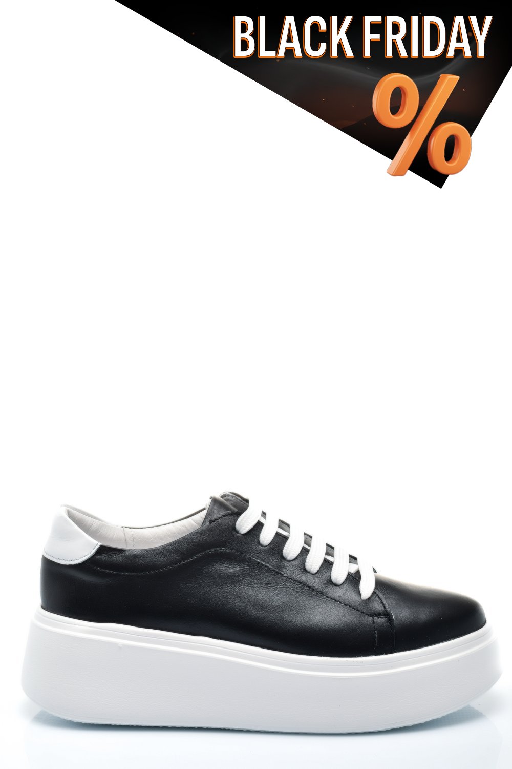 Fekete természetes bőr sport cipők 2s7h41-610np