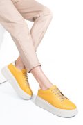 Sárga természetes bőr sport cipők 2s7h41-610np