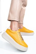 Sárga természetes bőr sport cipők 2s7h41-610np
