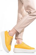 Sárga természetes bőr sport cipők 2s7h41-610np
