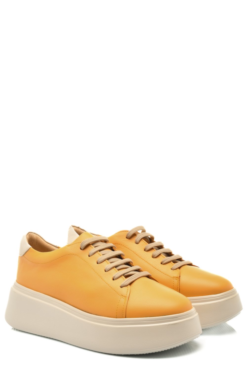 Sárga természetes bőr sport cipők 2s7h41-610np