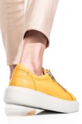 Sárga természetes bőr sport cipők 2s7h41-607np