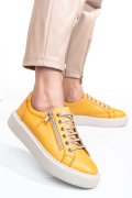 Sárga természetes bőr sport cipők 2s7h41-607np