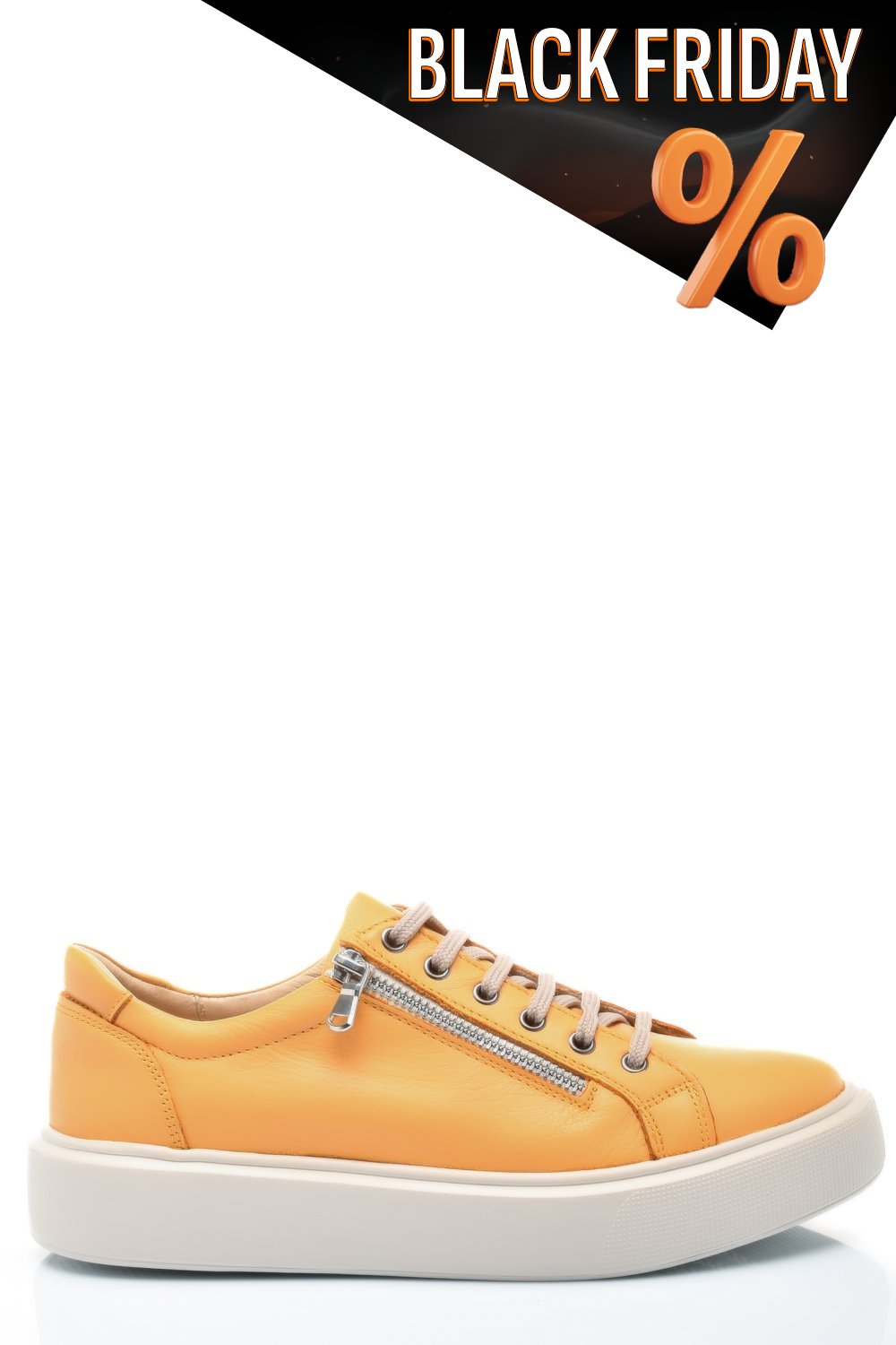 Sárga természetes bőr sport cipők 2s7h41-607np