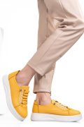 Sárga természetes bőr sport cipők 2s7h31683np
