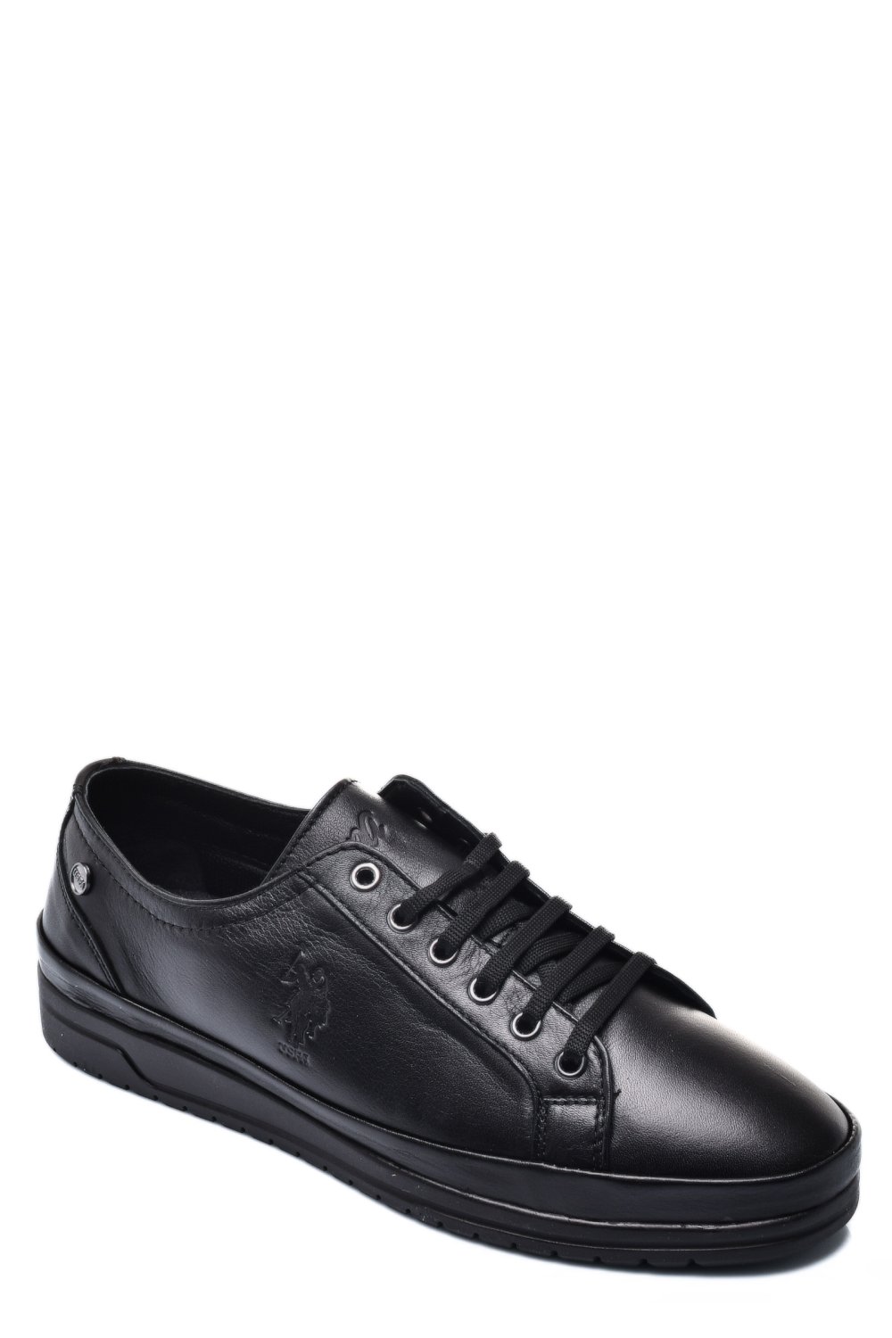 Us polo assn fekete természetes bőr sportcipők ms7hepa