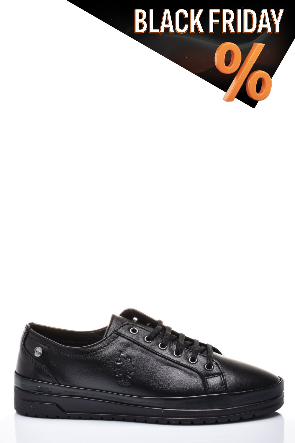 Us polo assn fekete természetes bőr sportcipők ms7hepa