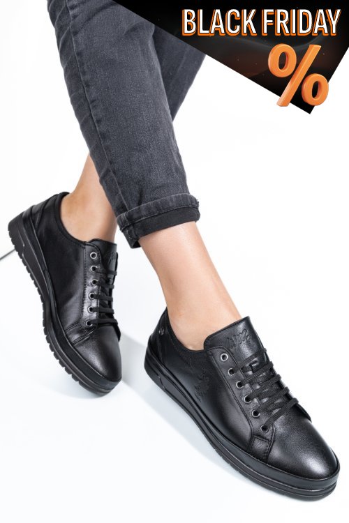 Us polo assn fekete természetes bőr sportcipők ms7hepa