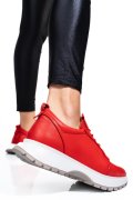 Piros természetes bőr sport cipők 2s7h41-613np