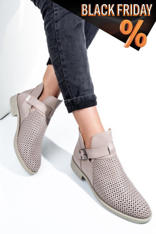 Bézs természetes bőr bakancs 2s7h21817np