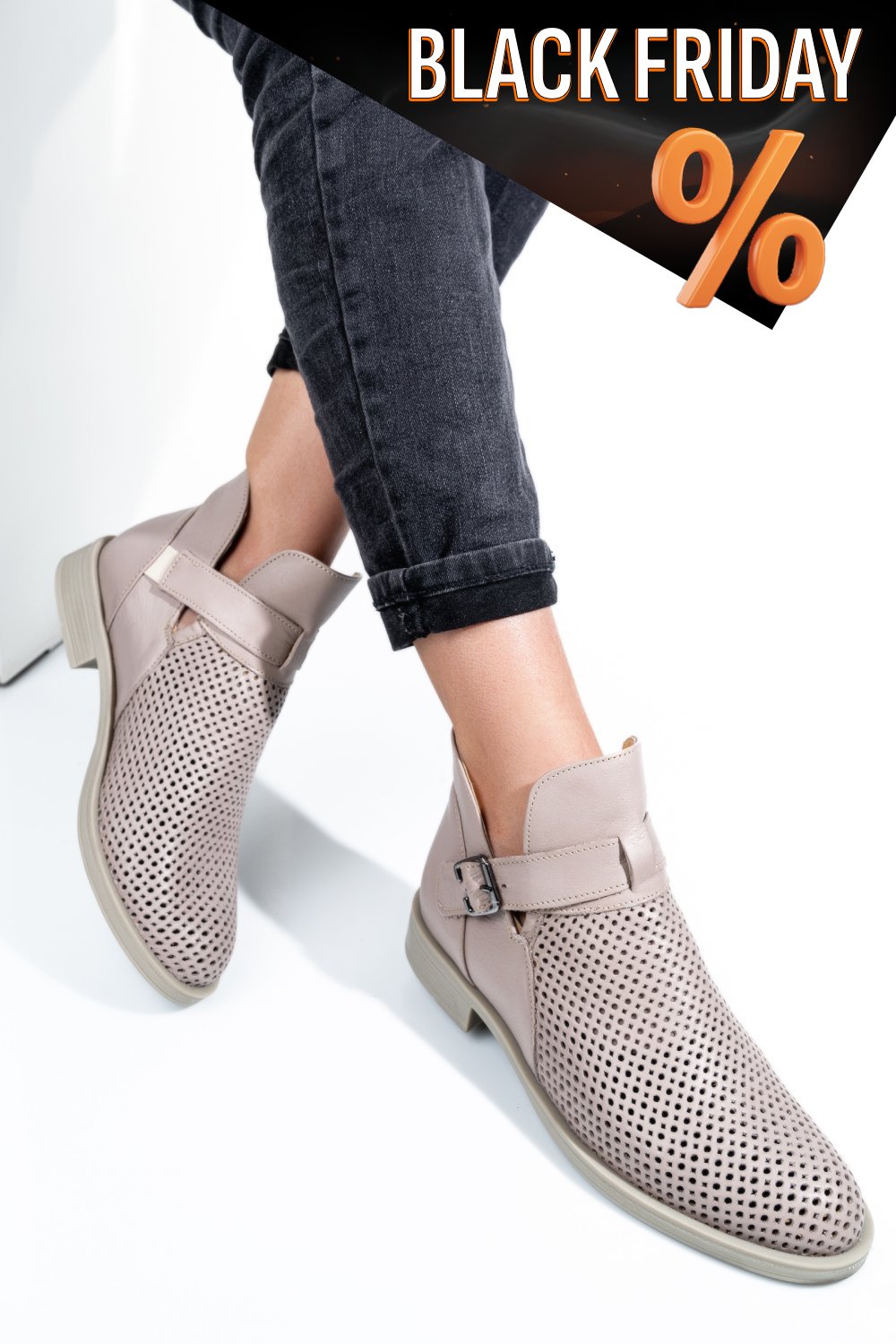 Bézs természetes bőr bakancs 2s7h21817np