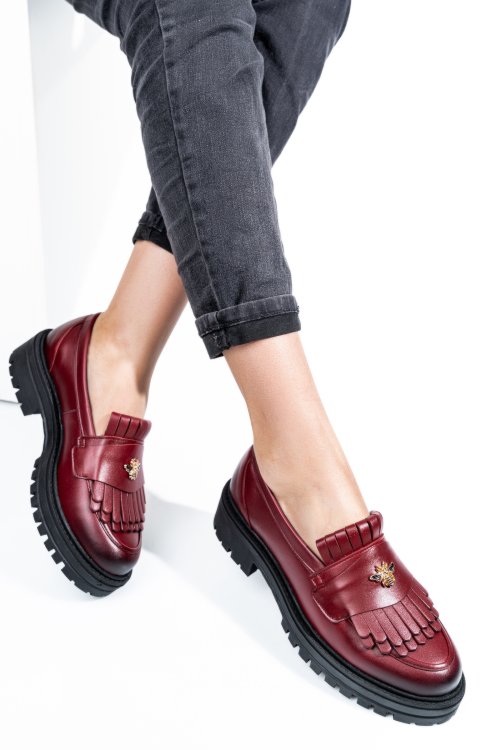 Piros természetes bőr  3s7h01