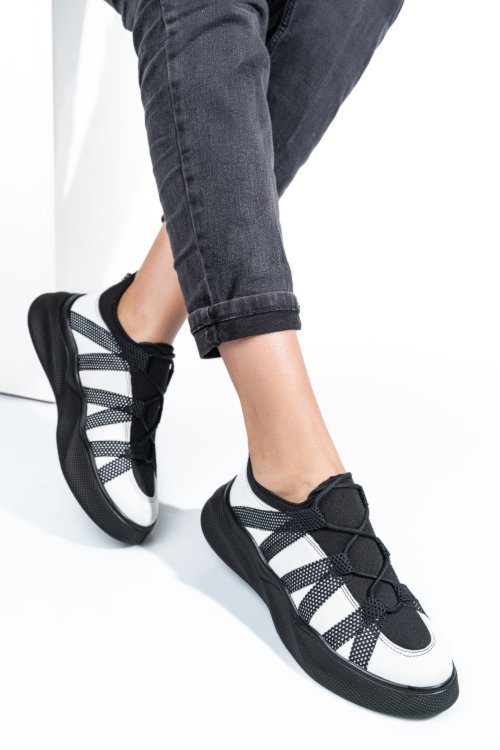 Fehér természetes bőr sport cipők 2s7h32