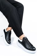 Fekete természetes bőr sport cipők 4s7h42
