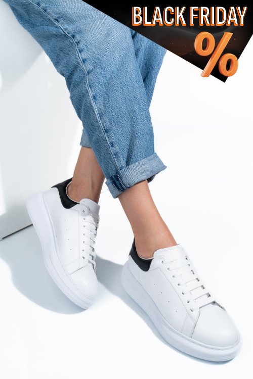 Fehér természetes bőr sport cipők 4s7h42