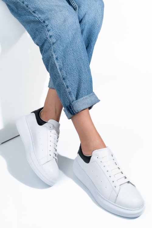 Fehér természetes bőr sport cipők 4s7h42