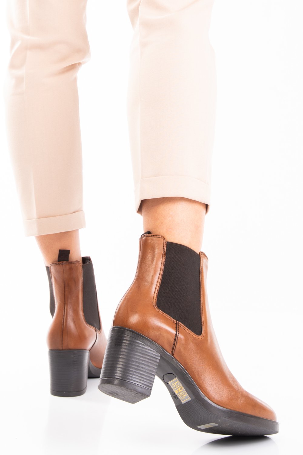 Barna természetes bőr bokacsizma 0s7h8226vi