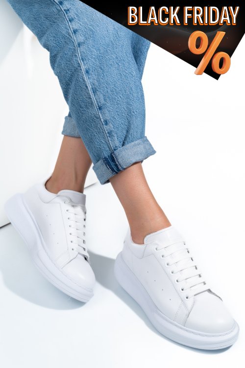 Fehér természetes bőr sport cipők 4s7h42