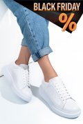 Fehér természetes bőr sport cipők 4s7h42