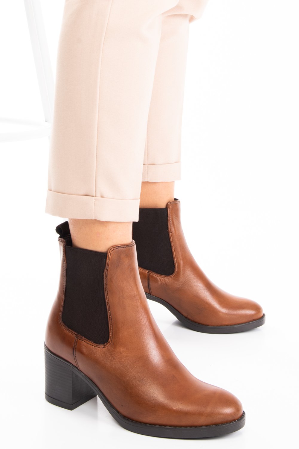 Barna természetes bőr bokacsizma 0s7h8226vi