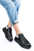 Fekete természetes bőr sport cipők 4s7h42
