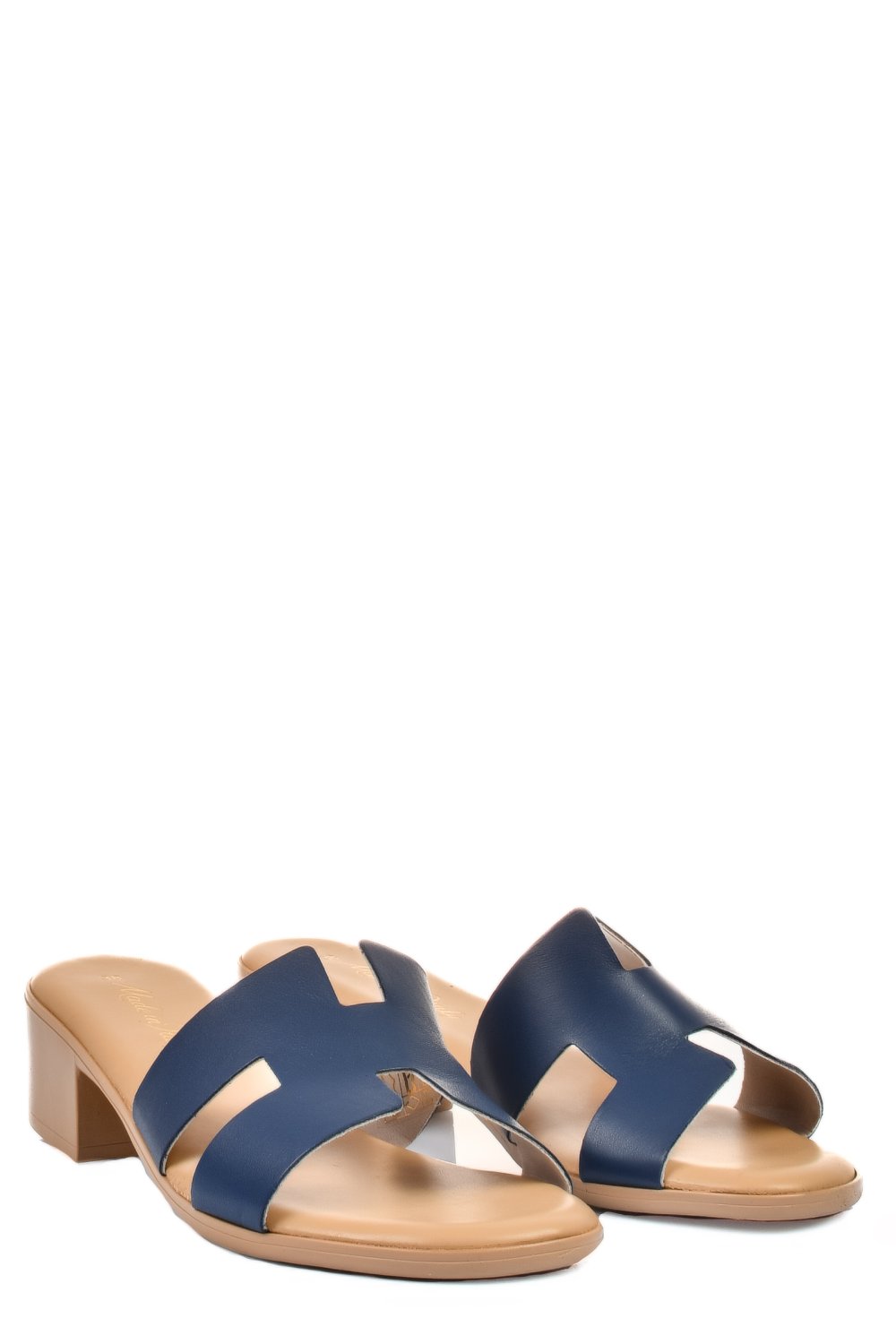 Kék természetes bőr papucs hs7h-tacco