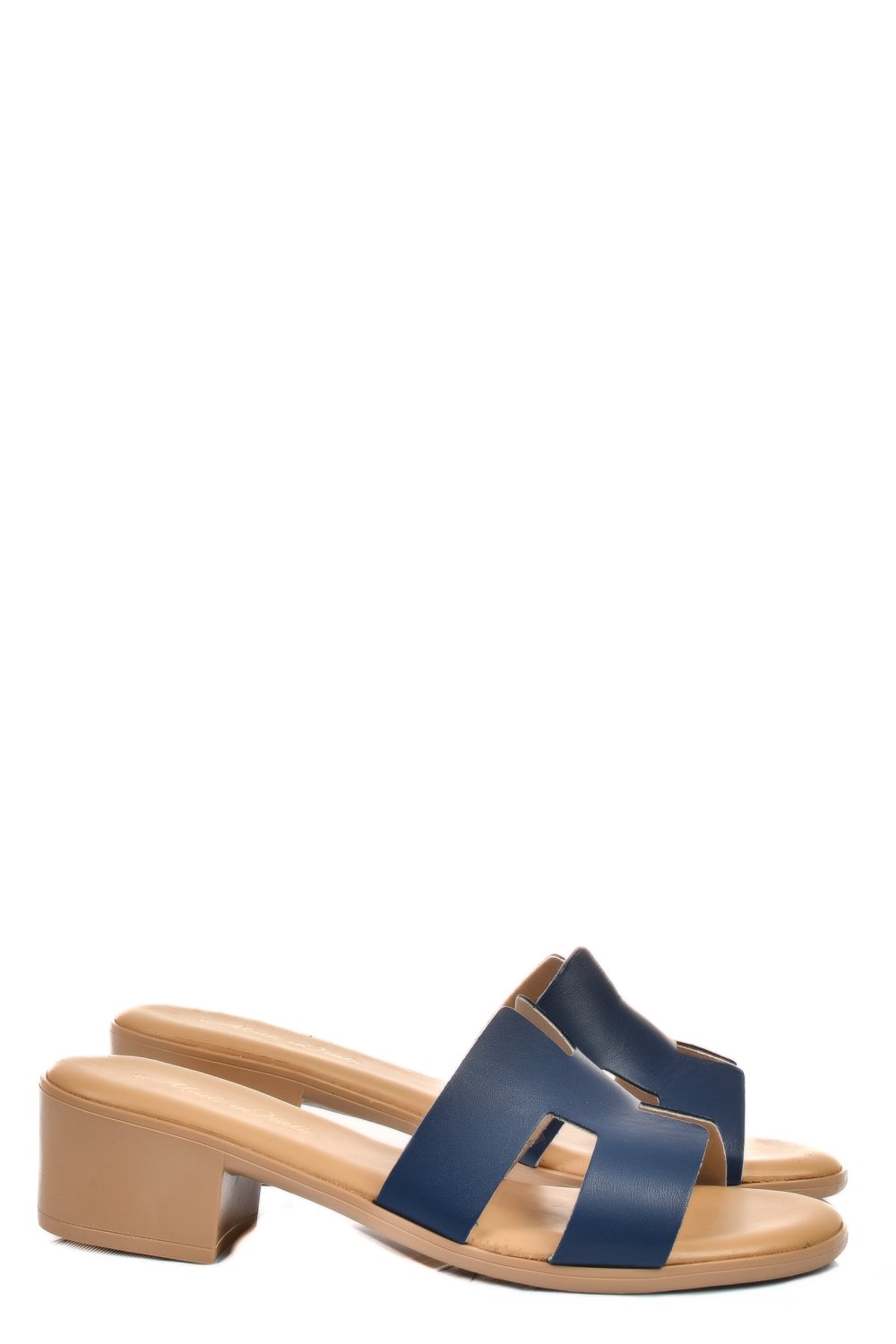 Kék természetes bőr papucs hs7h-tacco