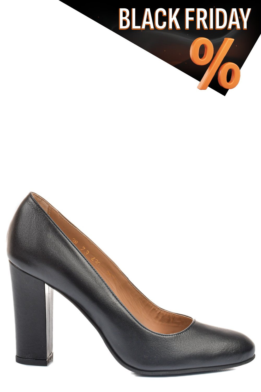 Fekete természetes bőr magassarkú cipők 3s7h577