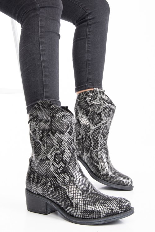 Fekete természetes bőr csizma 2s7h02841cro