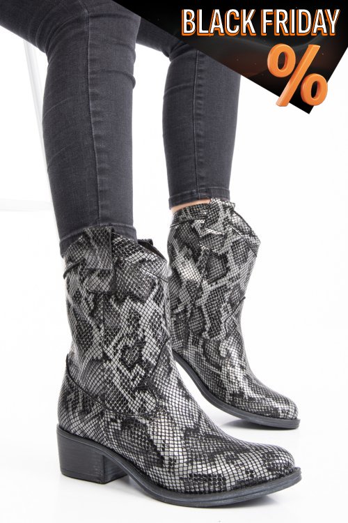 Fekete természetes bőr csizma 2s7h02841cro