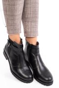 Fekete természetes bőr bakancs 0s7h82-imb