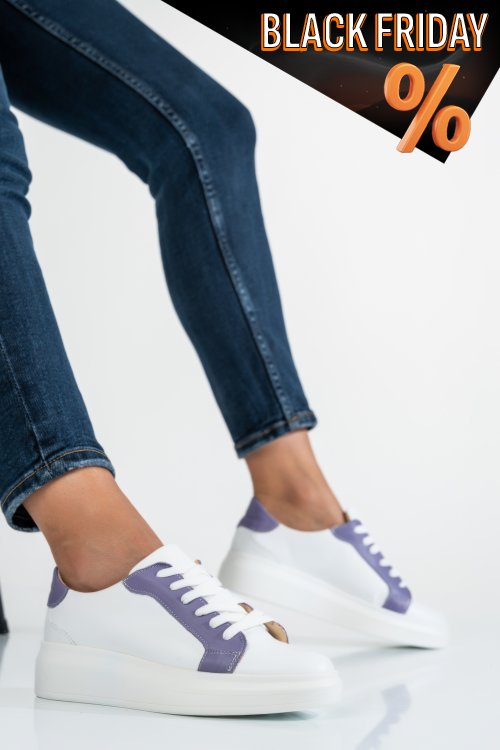 Mályva természetes bőr sport cipők 3s7h005