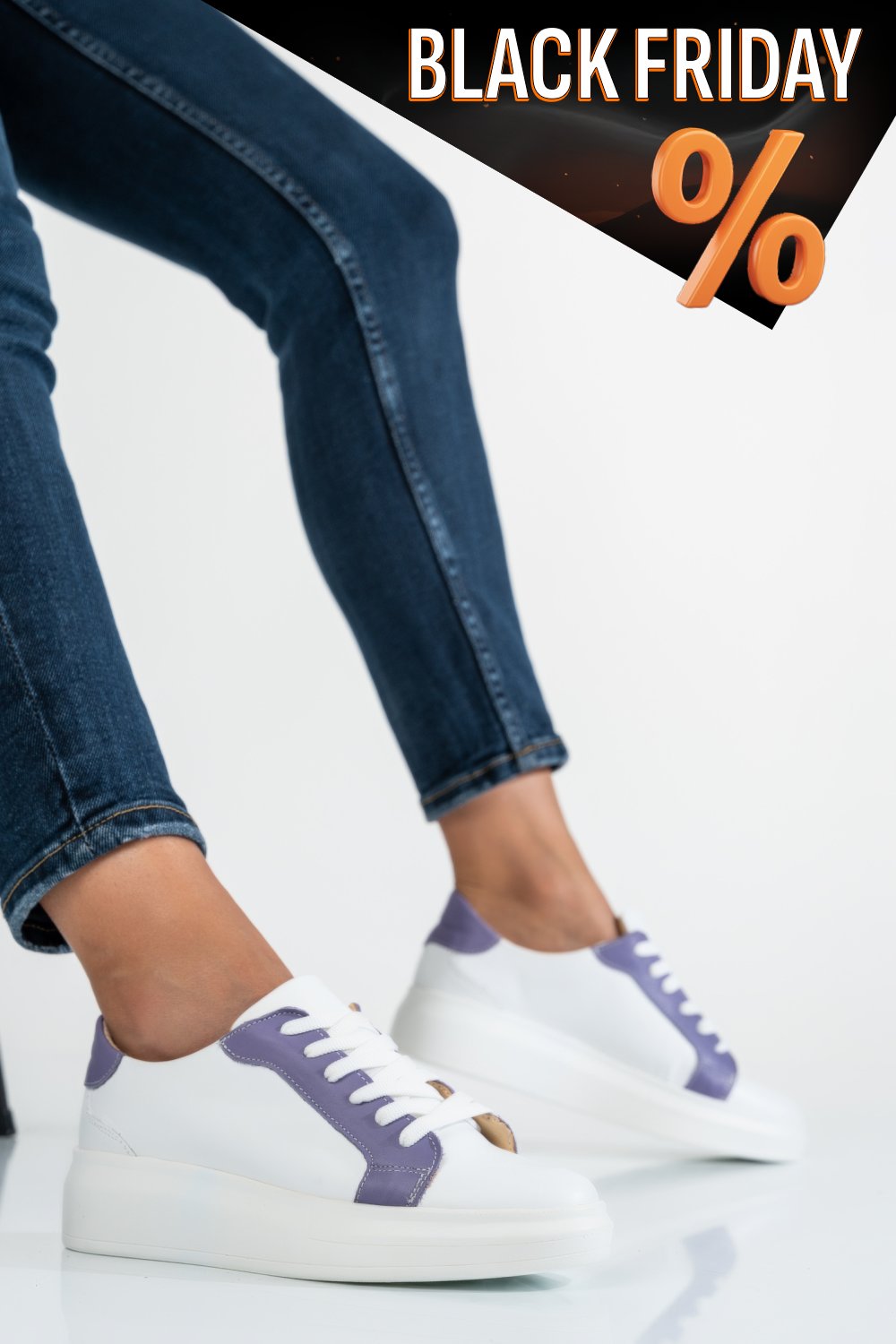 Mályva természetes bőr sport cipők 3s7h005