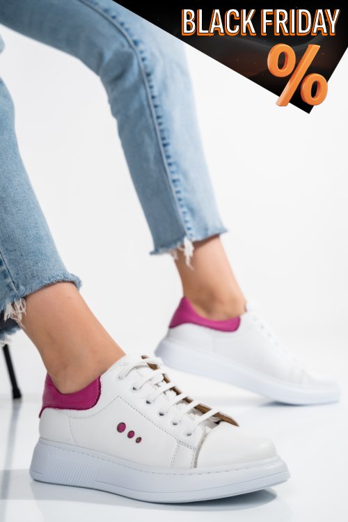 Rózsaszín természetes bőr sport cipők bs7hgo-109