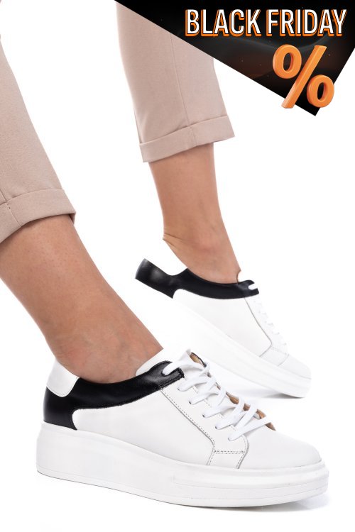 Fehér természetes bőr sport cipők 3s7h000