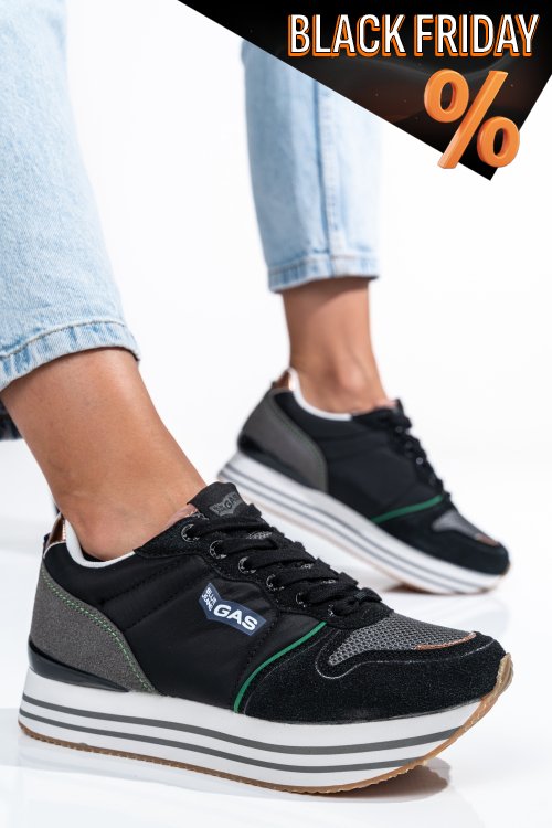 Gas fekete sportcipők gs7haw313911