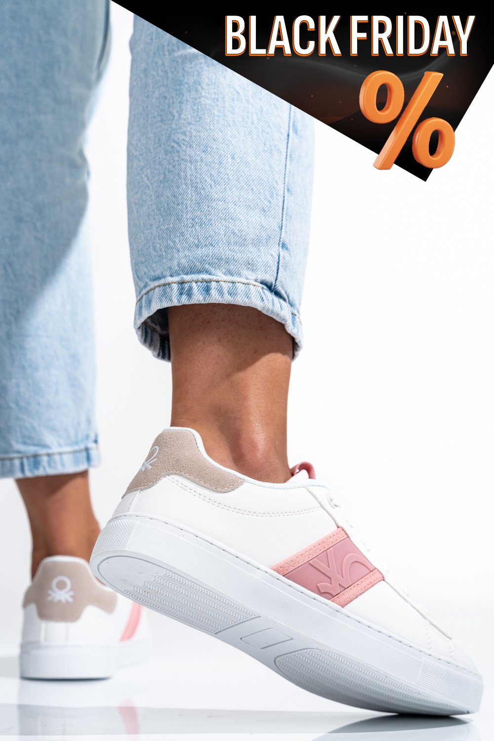 Benetton fehér sportcipők bs7htw314120