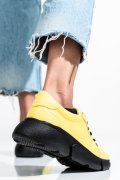Sárga természetes bőr sport cipők 3s7h011b