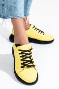 Sárga természetes bőr sport cipők 3s7h011b