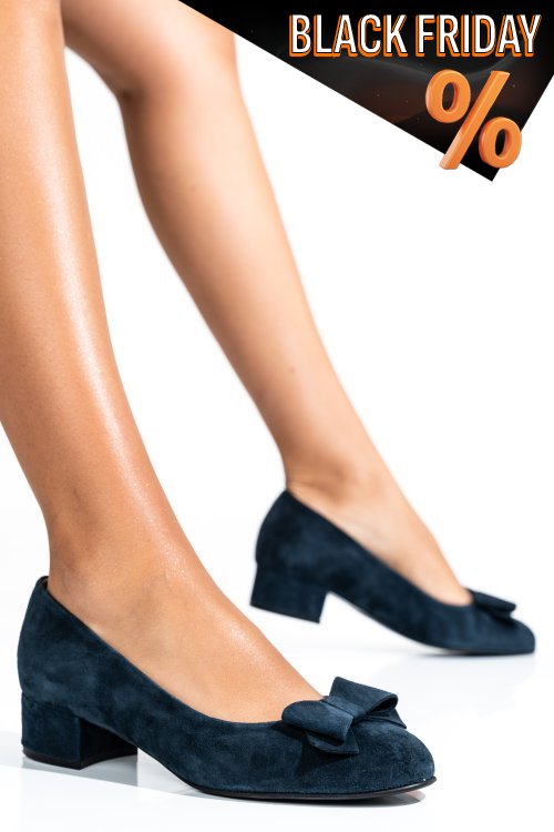 Kék természetes bőr magassarkú cipők 3s7h484