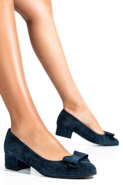 Kék természetes bőr magassarkú cipők 3s7h484